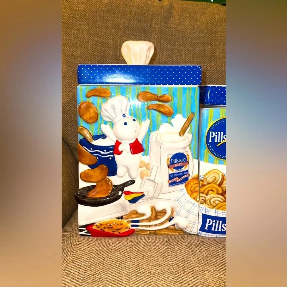 VTG The Pillsbury Doughboy/Danbury Mint 2000 Complete Canister Set Collection - Picture 4 of 15